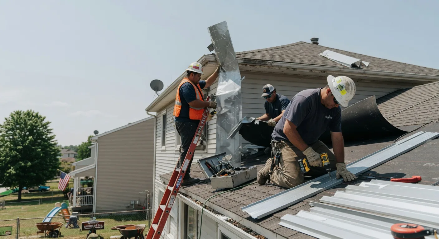 Storm Damage Metal Roof Repair in Garden Prairie, IL